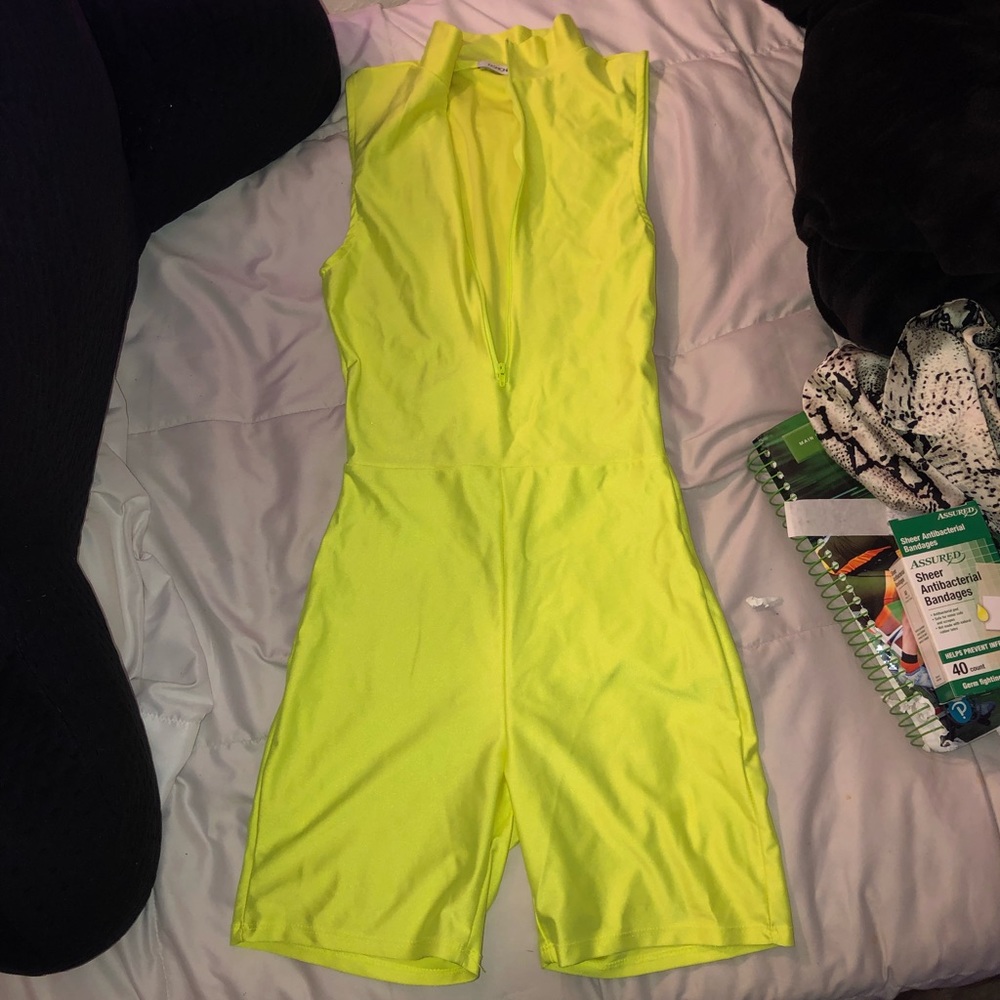 Neon yellow jumpsuit